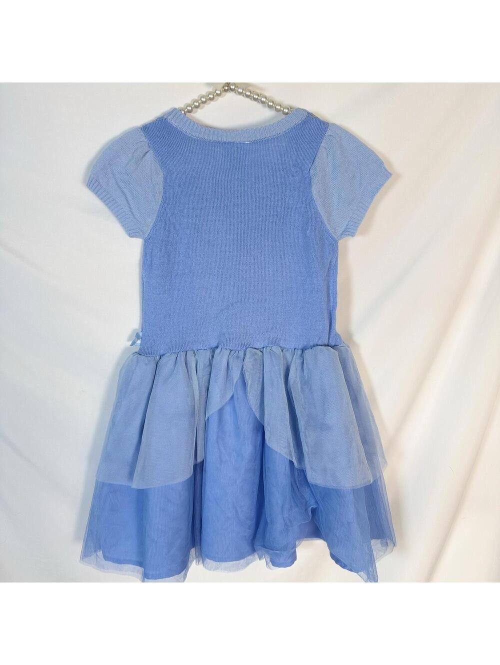 Disney Princess Toddler Girls Cute Blue Cinderella Sweater Dress Size 5T - Picture 5 of 9